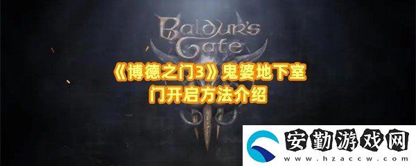 博德之門3鬼婆地下室門怎么開