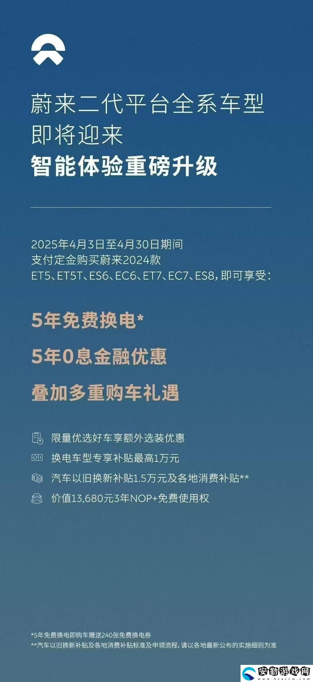 蔚來(lái)4月購(gòu)車福利大放送