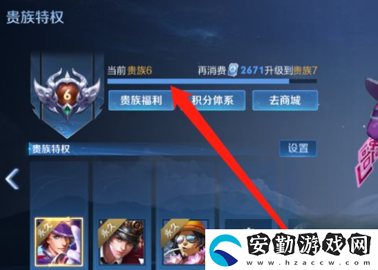 王者榮耀貴族等級在哪里看